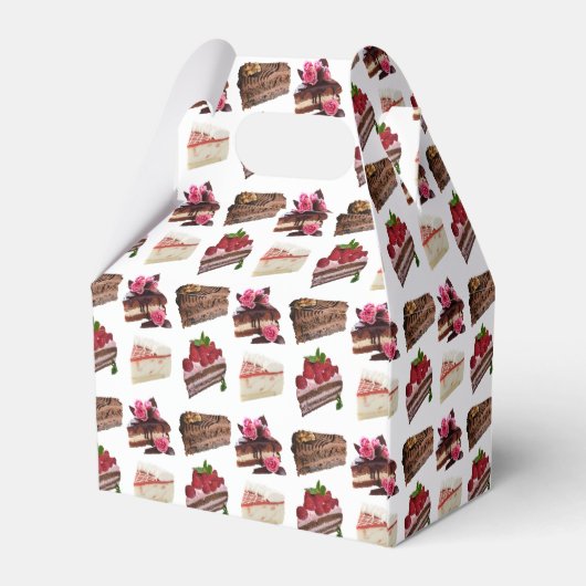 Cake Lovers Delicious Desserts Pattern Bedankdoosjes (Achterkant)