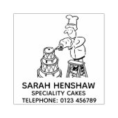 Cake Maker & Cake Maken Rubberstempel (Afrduk)