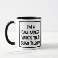 Cake Maker Super Talent. Mug à café à deux tons