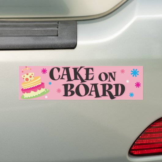 Cake on board bumpersticker (Op auto)
