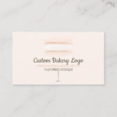 Cake Party Bakery Blush Pink Elegant Visitekaartje (Voorkant)