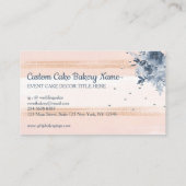 Cake Party Bakery Navy Visitekaartje (Achterkant)