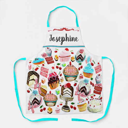 Cake Patisserie Pastry Cupcake Bakery Personalized Schort (Voorkant)