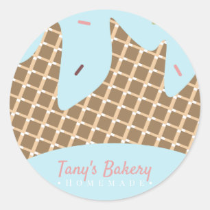 Cake Pop Ijs Huisgemaakte Bakkerij Zoetigheden Bak Ronde Sticker
