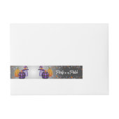 Cake Pop-labels Halloween-feest in de Patch Adreslabel Wikkel (Voorkant)