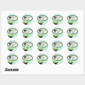 Cake Poppen Bakkerij Dank u Box Seal Ronde Sticker (Vel)