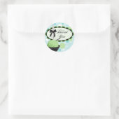 Cake Poppen Bakkerij Dank u Box Seal Ronde Sticker (Tas)