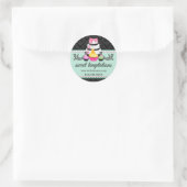 Cake Poppen Cupcake Bakkerij Box Seals Ronde Sticker (Tas)