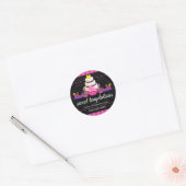 Cake Poppen Cupcake Bakkerij Box Seals Ronde Sticker (Envelop)