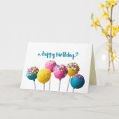 Cake Poppen Verjaardag Kaart (Gele Bloem)