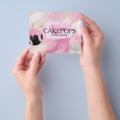 Cake Pops Baker Bakery Treats Pink Flyer (Hand)