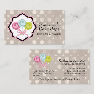 Cake Pops Bakkerij Visitekaartje