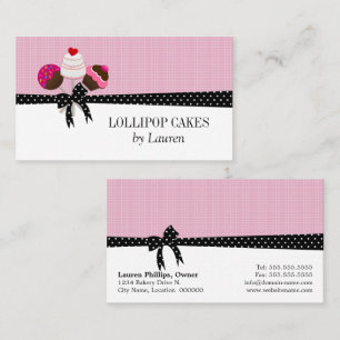 Cake Pops Roze Visitekaartje