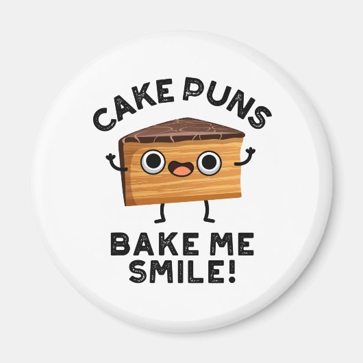Cake Puns Bake me Smile Funny Baking Pun Magneet (Voorkant)