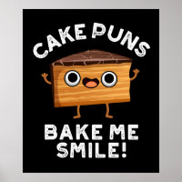 Cake Puns Bake Me Smile Grappig Bakken Pun Donker