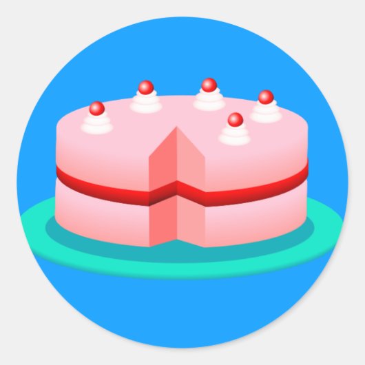 Cake Ronde Sticker (Voorkant)