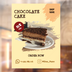 Cake Shop Aangepaste Raamfolie Raamsticker