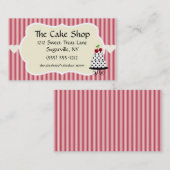 Cake Shop Baker boulangerie Cartes de visite (Devant / Derrière)