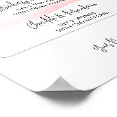 Cake Smaak Menu Vrouwelijk Roze Waterverf Poster (Hoek)