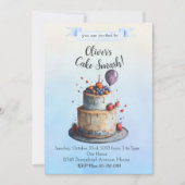 Cake Smash Invitation fête d'anniversaire (Devant)