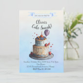 Cake Smash Invitation fête d'anniversaire (Debout devant)