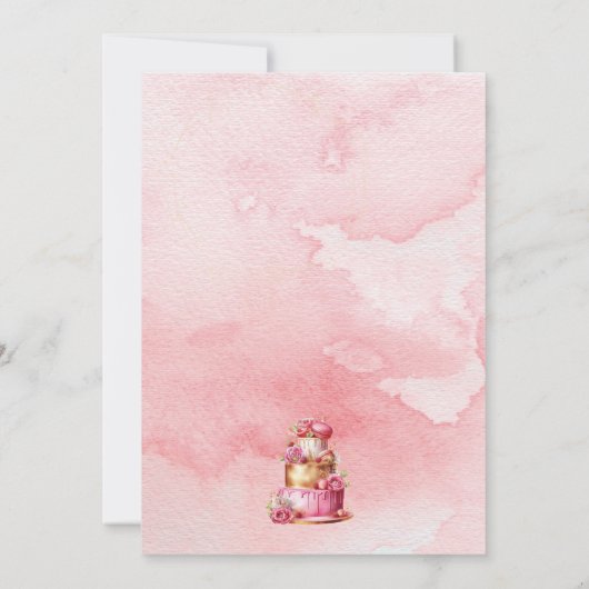 Cake Smash Invitation fête d'anniversaire (Dos)