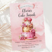 Cake Smash Invitation fête d'anniversaire