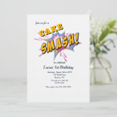 Cake Smash verjaardagsfeestje Kaart (Staand voorkant)