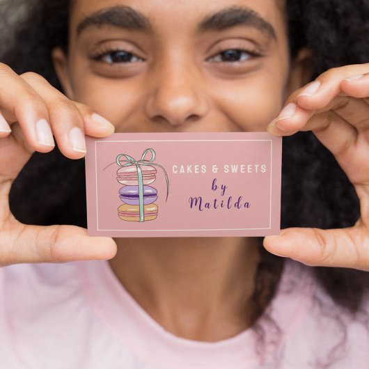 Cake & snoepjes Chef Gebakken Goederen Macaroon Ro Visitekaartje