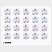 Cake Thuis Bakkerij Snoepjes Muffins Logo Glimlach Ronde Sticker (Vel)