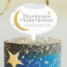 Poutres de lune et bébé rêves baby shower plateau 