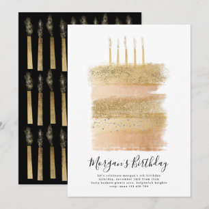 Cake Verjaardag Uitnodigen Meisjes, 5e Verjaardag  Kaart