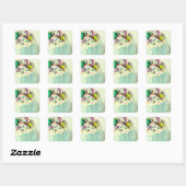 Cake Vierkante Sticker (Vel)