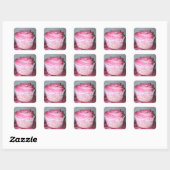 Cake Vierkante Sticker (Vel)