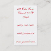 Cake Visitekaartje (Achterkant)