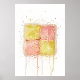 Cake Wall Art Print 'Battenberg'