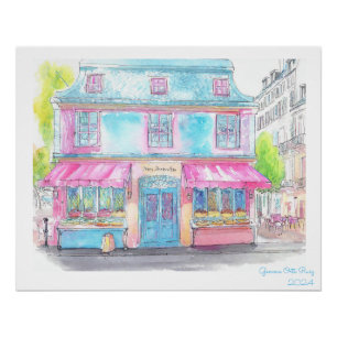Cake winkel waterverf perfect poster
