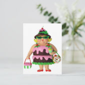 Cake Woman Briefkaart (Staand voorkant)