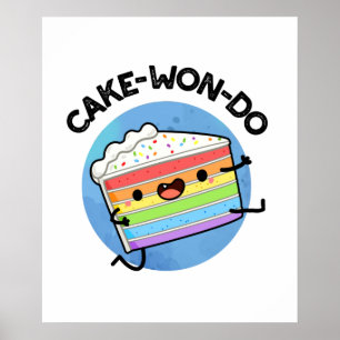 Cake-won-do Funny Taekwondo Cake Pun Poster