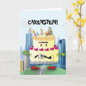 Cakenstein ! Carte d'anniversaire (Fleur jaune)