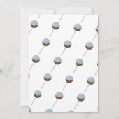 Cakepop Genre Révéler Lui ou Elle Invitation (Dos)