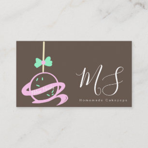 Cakepop Logo Boog Banner Cake Decorateur Krullen Visitekaartje
