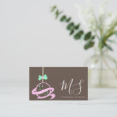 Cakepop Logo Bow Banner Cake Decorator Swirls Visitekaartje (Staand voorkant)