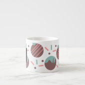 Cakepop Spikkels Hart Confetti Patroon Monogram Espresso Kop (Voorkant)