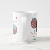 Cakepop Sprinkles Heart Confetti Pattern Monogram Extra Grote Beker (Achterkant)