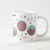 Cakepop Sprinkles Heart Confetti Pattern Monogram Extra Grote Beker (Rechts)