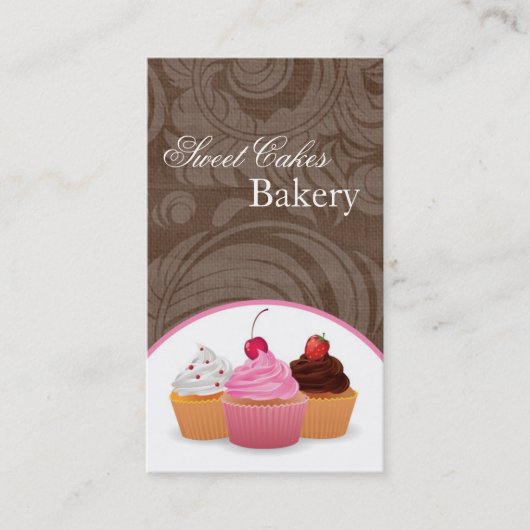 Cakes Bakery Sweet Behandelt Visitekaartje (Voorkant)