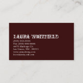 Cakes Bakery Sweet Behandelt Visitekaartje (Achterkant)