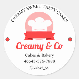 Cakes Custom Bakkerij Label Sticker