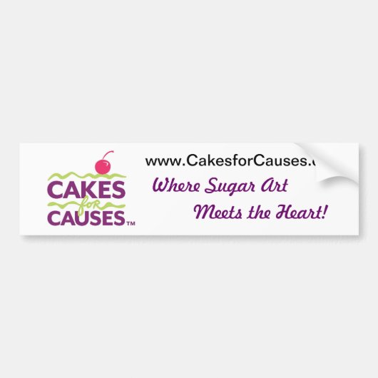 Cakes for Causes Bumpersticker (Voorkant)